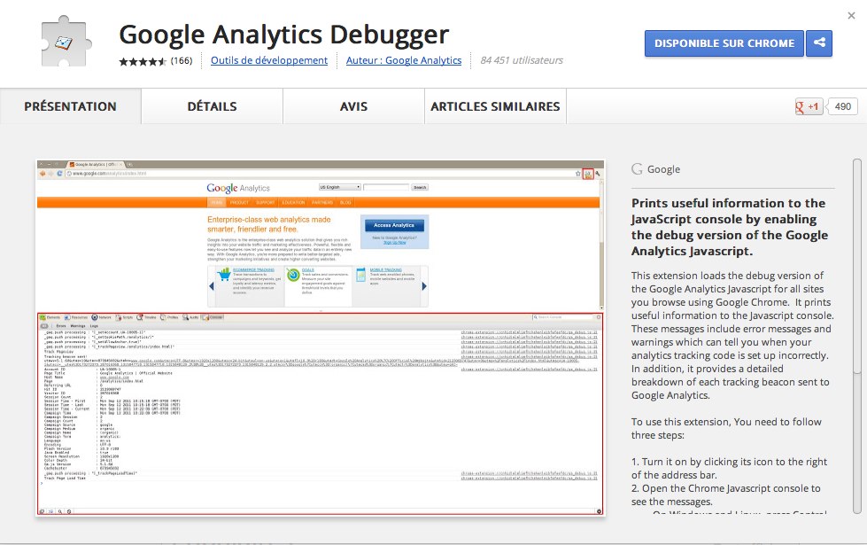 Google Analytics Debugger - Fruit du dragon
